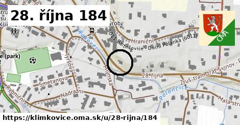 28. října 184, Klimkovice