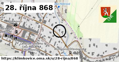 28. října 868, Klimkovice