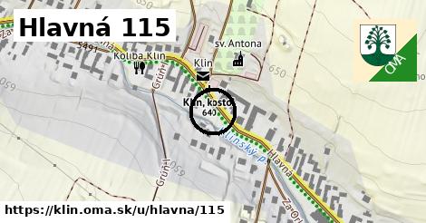 Hlavná 115, Klin