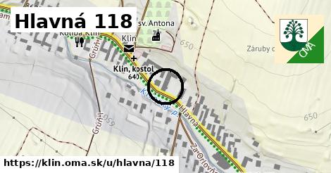 Hlavná 118, Klin