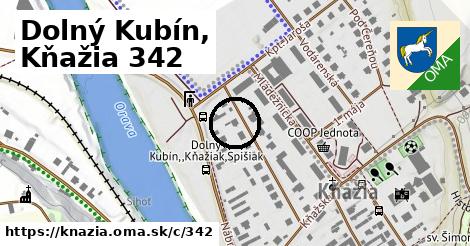 Dolný Kubín, Kňažia <span class="supisne">342</span>