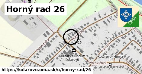 Horný rad 26, Kolárovo