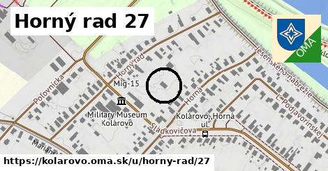 Horný rad 27, Kolárovo