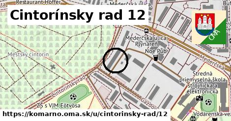 Cintorínsky rad 12, Komárno