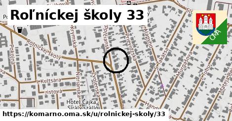 Roľníckej školy 33, Komárno