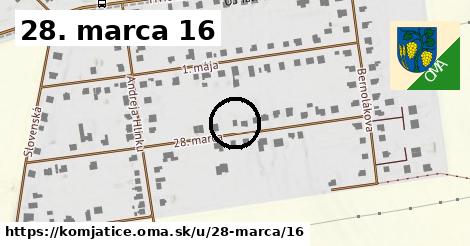 28. marca 16, Komjatice