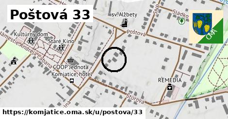 Poštová 33, Komjatice