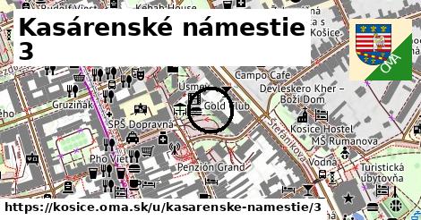 Kasárenské námestie 3, Košice