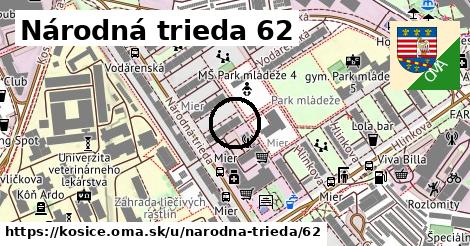 Národná trieda 62, Košice