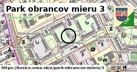 Park obrancov mieru 3, Košice