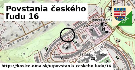 Povstania českého ľudu 16, Košice