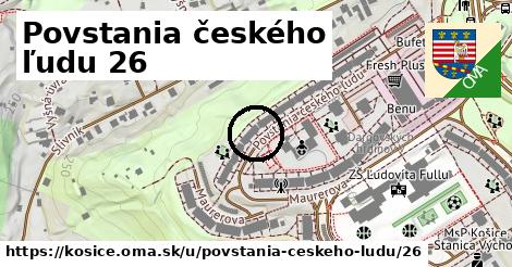 Povstania českého ľudu 26, Košice