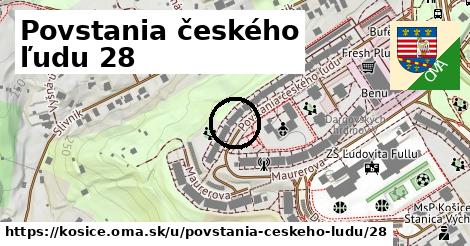 Povstania českého ľudu 28, Košice