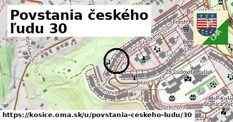 Povstania českého ľudu 30, Košice