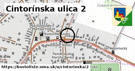 Cintorínska ulica 2, Kostolište
