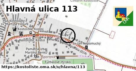 Hlavná ulica 113, Kostolište