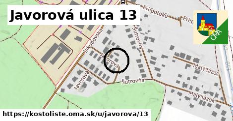 Javorová ulica 13, Kostolište