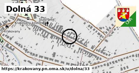 Dolná 33, Krakovany, okres PN