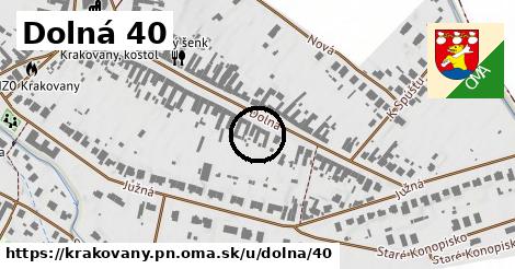 Dolná 40, Krakovany, okres PN