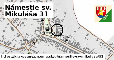 Námestie sv. Mikuláša 31, Krakovany, okres PN