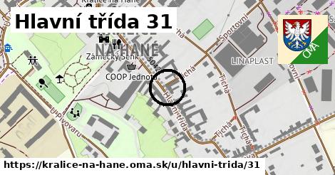 Hlavní třída 31, Kralice na Hané