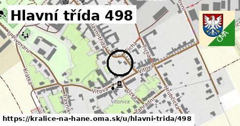 Hlavní třída 498, Kralice na Hané