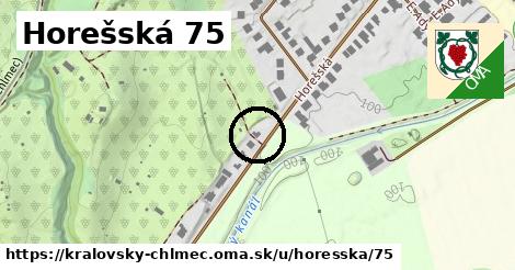 Horešská 75, Kráľovský Chlmec