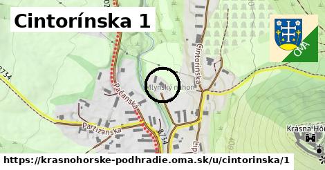 Cintorínska 1, Krásnohorské Podhradie