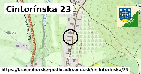 Cintorínska 23, Krásnohorské Podhradie