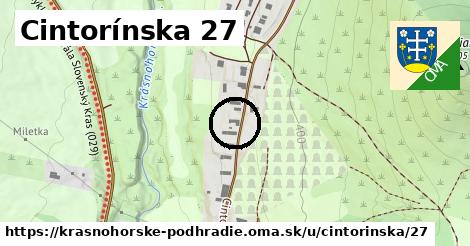 Cintorínska 27, Krásnohorské Podhradie