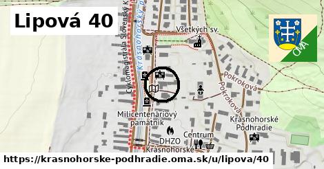 Lipová 40, Krásnohorské Podhradie