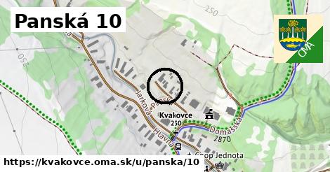 Panská 10, Kvakovce