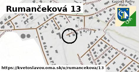 Rumančeková 13, Kvetoslavov