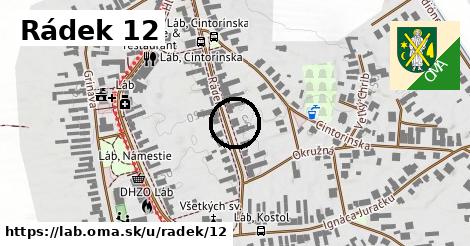 Rádek 12, Láb