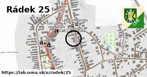 Rádek 25, Láb