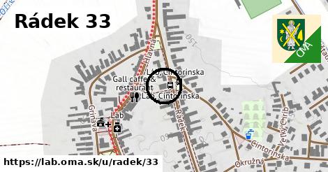 Rádek 33, Láb