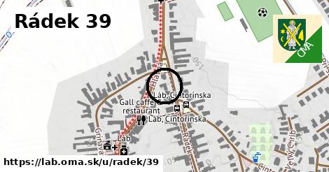 Rádek 39, Láb