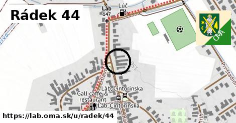 Rádek 44, Láb