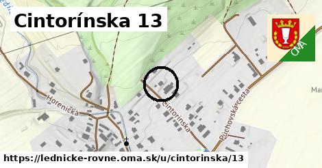 Cintorínska 13, Lednické Rovne