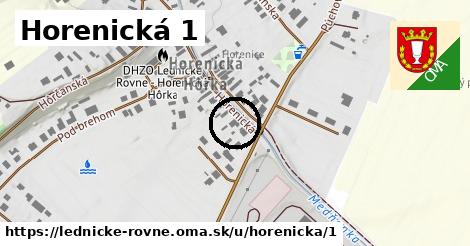 Horenická 1, Lednické Rovne