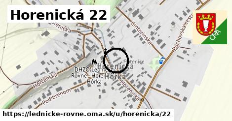 Horenická 22, Lednické Rovne