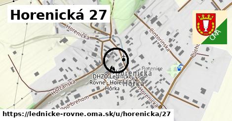 Horenická 27, Lednické Rovne