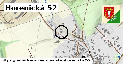 Horenická 52, Lednické Rovne