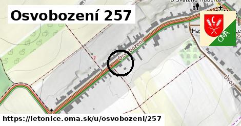 Osvobození 257, Letonice