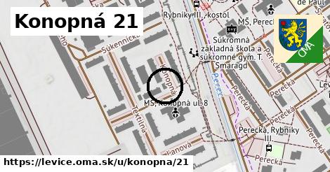 Konopná 21, Levice