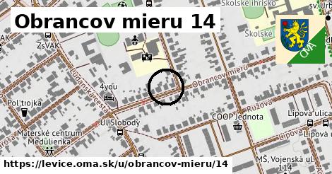 Obrancov mieru 14, Levice