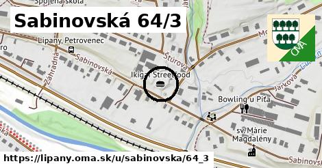 Sabinovská 64/3, Lipany