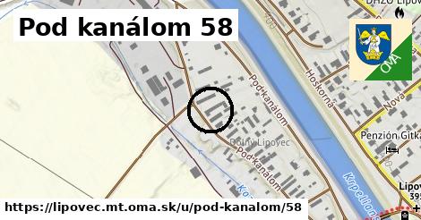 Pod kanálom 58, Lipovec, okres MT