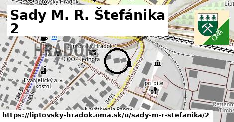 Sady M. R. Štefánika 2, Liptovský Hrádok