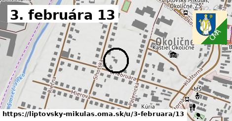 3. februára 13, Liptovský Mikuláš